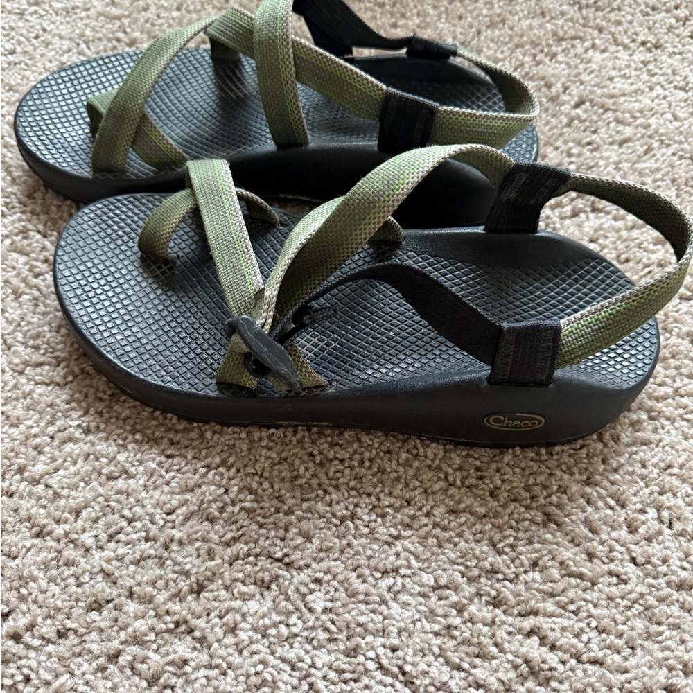 Chaco Olive and Black Adventure Sandals